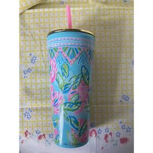 SHIPS IN 24 HRS Lilly Pulitzer 24 Oz New Acrylic/Plastic Tumbler BLUE